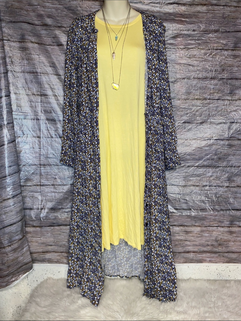 LuLaRoe Yellow Sleeveless Swing Dress